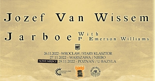 Jarboe, Jozef Van Wissem - koncerty, listopad 2022