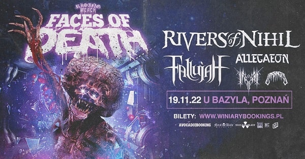 RIVERS OF NIHIL, FALLUJAH, ALLEGAEON, INFERI, HARBINGER - koncert, Wrocław - 2022