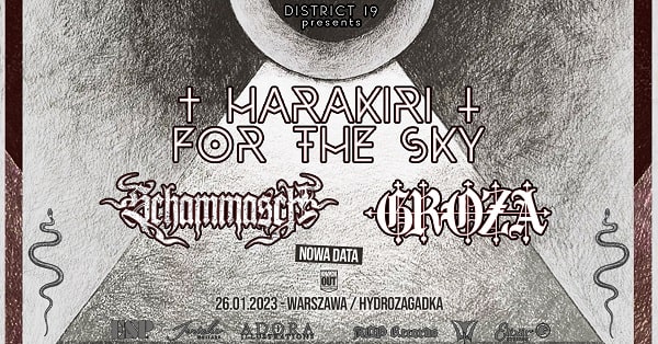 Harakiri For The Sky, Schammasch, Groza - koncert, Warszawa 2023
