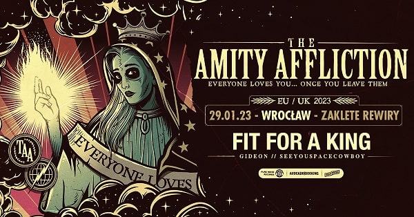 THE AMITY AFFLICTION, FIT FOR A KING, GIDEON, SEEYOUSPACECOWBOY - koncert, Wrocław 2023