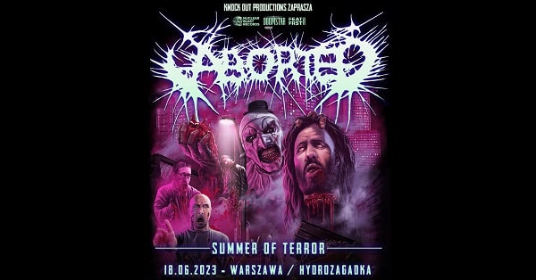 Aborted - koncert, Warszawa, czerwiec 2023