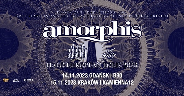Amorphis, Sólstafir, Lost Society - koncerty Polska, listopad 2023