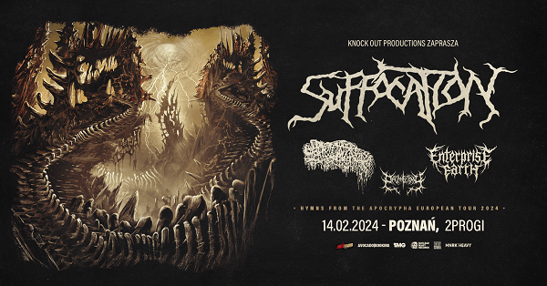 Suffocation, Sanguisugabogg, Enterprise earth, Organectomy, koncert Poznań, luty 2024