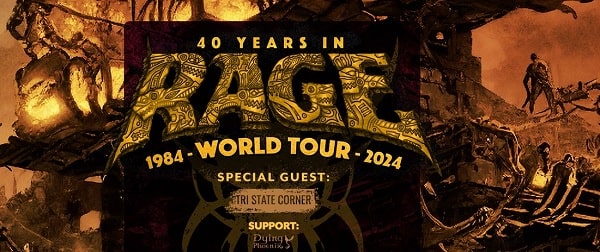Rage, Tri State Corner, Dyng Phoenix - koncerty Polska, maj 2024