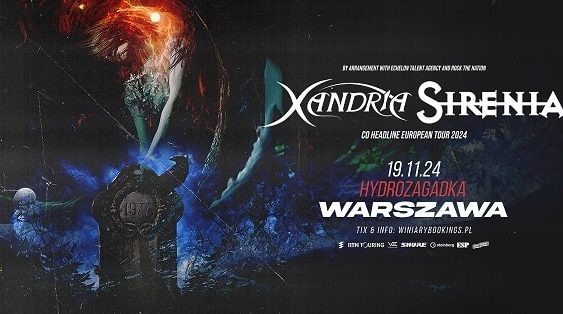 Xandria, Sirenia - koncert Warszawa, listopad 2024