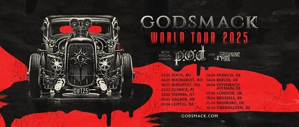 Godsmack, P.O.D, Drowning Pool - koncert Gliwice, marzec 2025