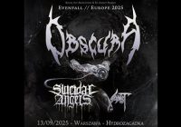 Obscura zagra w Warszawie! U jej boku pojawią się Suicidal Angels i Sadist.