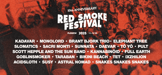Red Smoke Festival 2025 - plakat z artystami