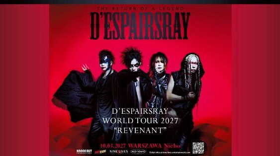 D’espairsRay - koncert Warszawa, marzec 2027