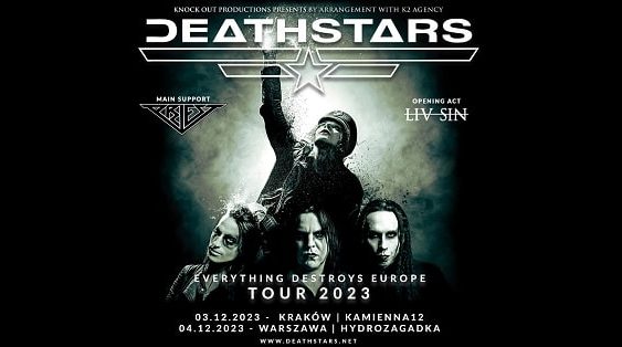 Deathstars, Priest, Liv Sin - koncerty, Polska, grudzień 2023