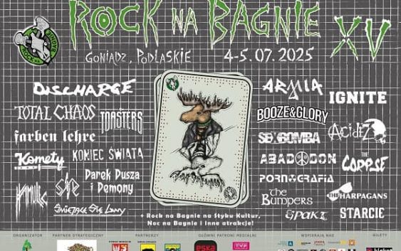 Rock na Bagnie 2025 - plakat z wykonawcami 2025