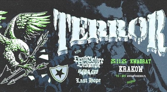 Terror, Death Before Dishonor, Risk It, Last Hope - koncert Kraków, listopad 2025