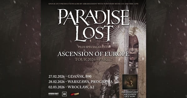 Paradise Lost - koncerty Polska, luty 2026