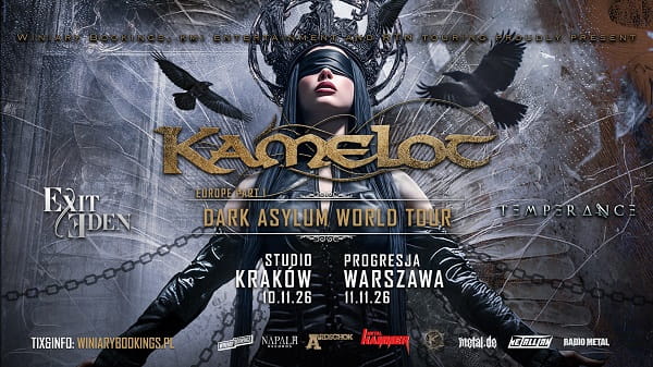 Kamelot, Exit Eden, Temperance - koncerty Polska, listopad 2026