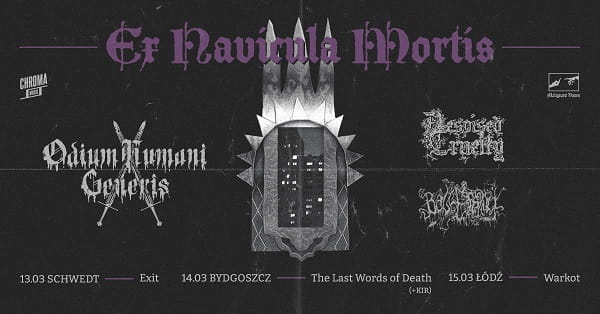 Odium Humani Generis, Despised Cruelty, Balberskult - koncert Łódź, marzec 2026