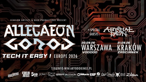 ALLEGAEON, GOROD, Abysmal Dawn- koncerty Polska, wrzesień 2026