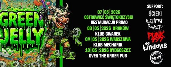 Green Jelly, De Łindows - trasa Polska, maj 2026