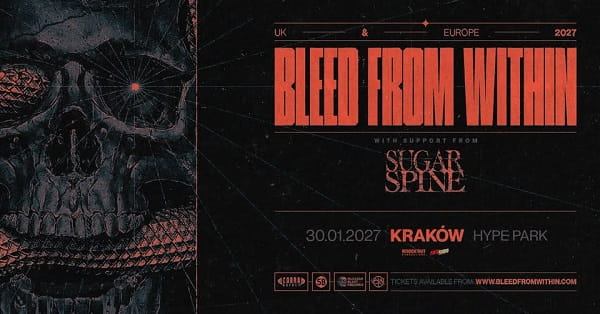 Bleed From Within, Sugar Spine - koncert Kraków, styczeń 2027
