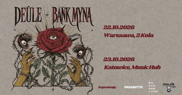 Deule, Bank Myna, Brontosaurus - koncert Warszawa, październik 2026