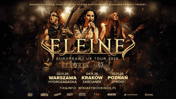 Eleine, Rexoria, SerapiS Project - koncerty Polska, listopad 2026