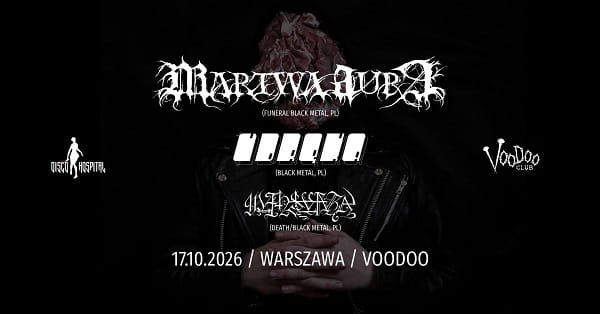 Martwa Aura, Udręka, Mansvara - koncert Warszawa, październik 2026